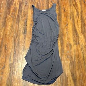 Charcoal Sleeveless Midi Dress